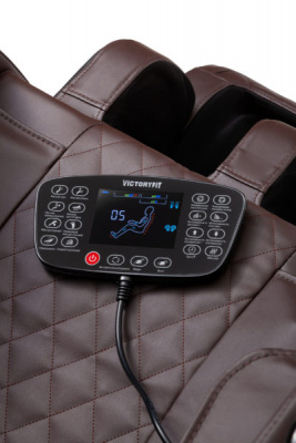 Массажное кресло Victoryfit VF-M76 (коричневый) с уникальным массажем бедер и роликами