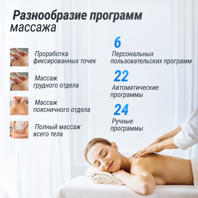 Массажное кресло UNIX Med Asteria Pearl с автоматическим сканированием форм тела и индивидуальной настройкой